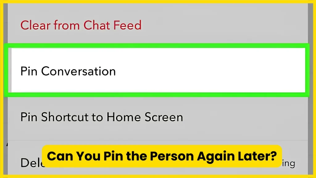 Can You Pin the Person Again Later?