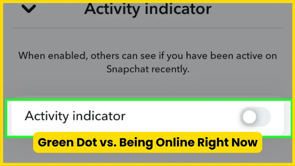 Green Dot vs. Being Online Right Now