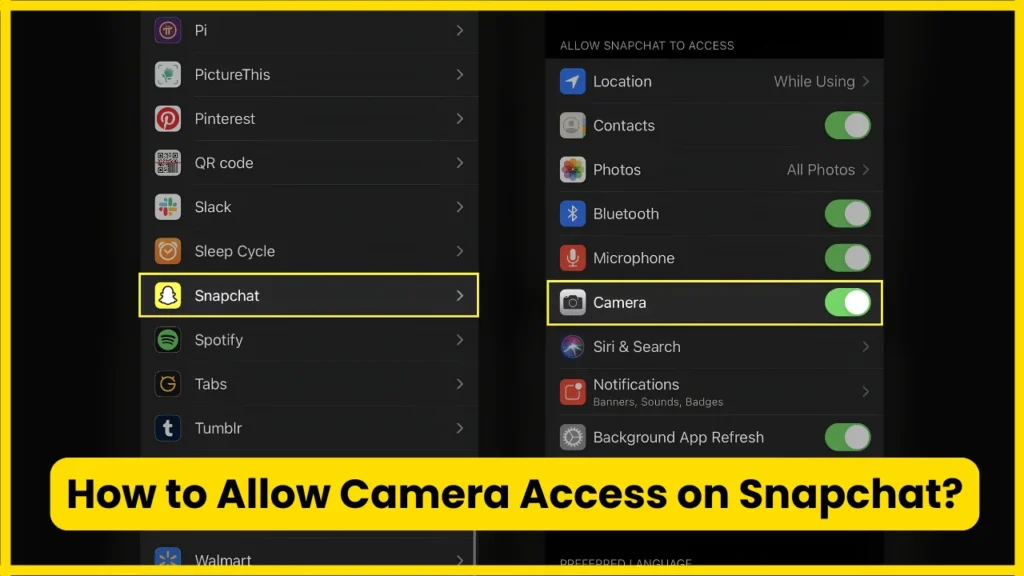 How to Allow Camera Access on Snapchat