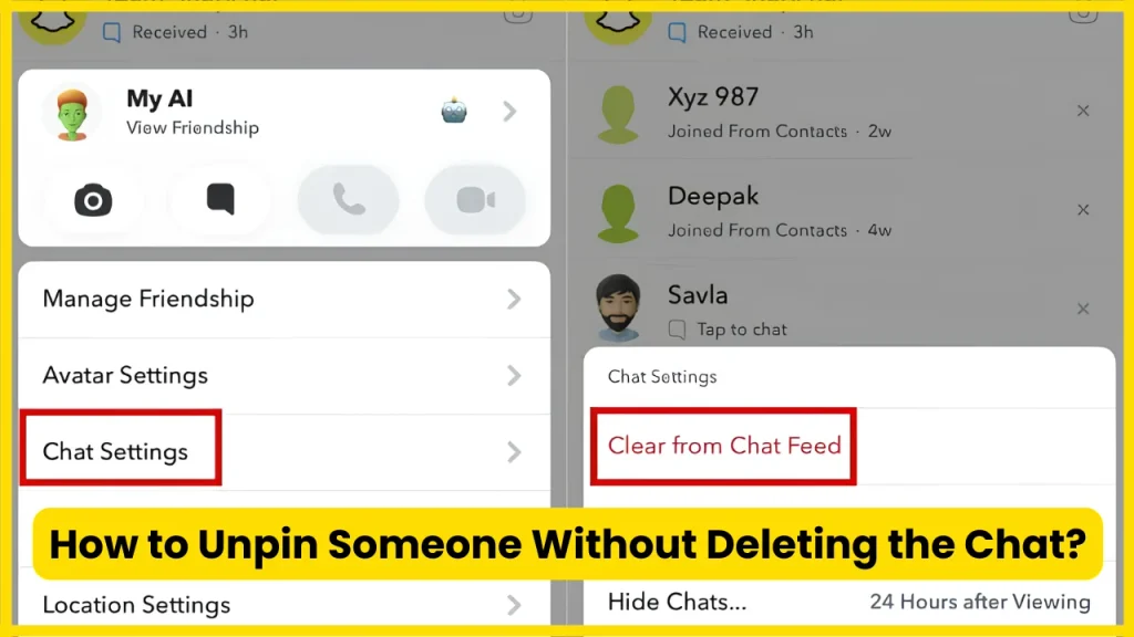 How to Unpin Someone Without Deleting the Chat?