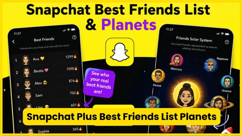 Snapchat Plus Best Friends List Planets